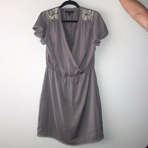 100% polyester, Banana Republic, gem shoulders